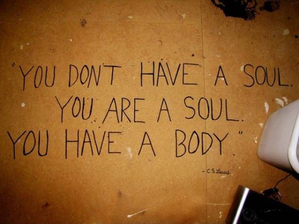 У тебя есть душа и тело